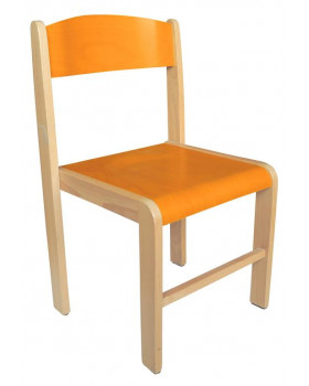 Dřevěná židlička BUK oranžová 31 cm