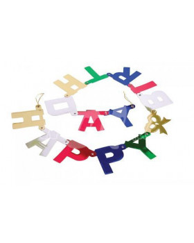Girlanda Happy Birthday 1ks, 1,5cm