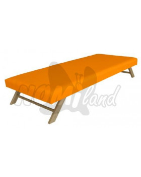 Sklápěcí lehátka s nepromokavým potahem, oranžové 130 x 55 x 25 cm