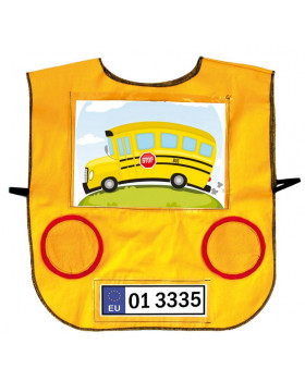 Vestička autíčko - žlutá