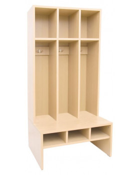 Šatna LUNA KOMBI pro 3 děti Bříza