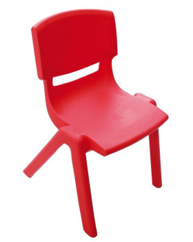 Židlička plast. 26 cm čevená
