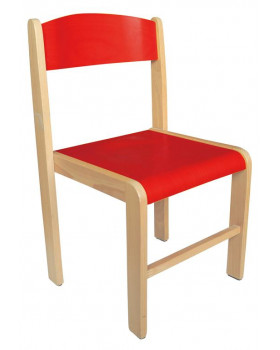 Dřěvěná židle BUK-38 cm červená