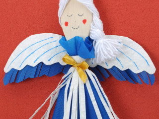 Vařečkový modrý anděl